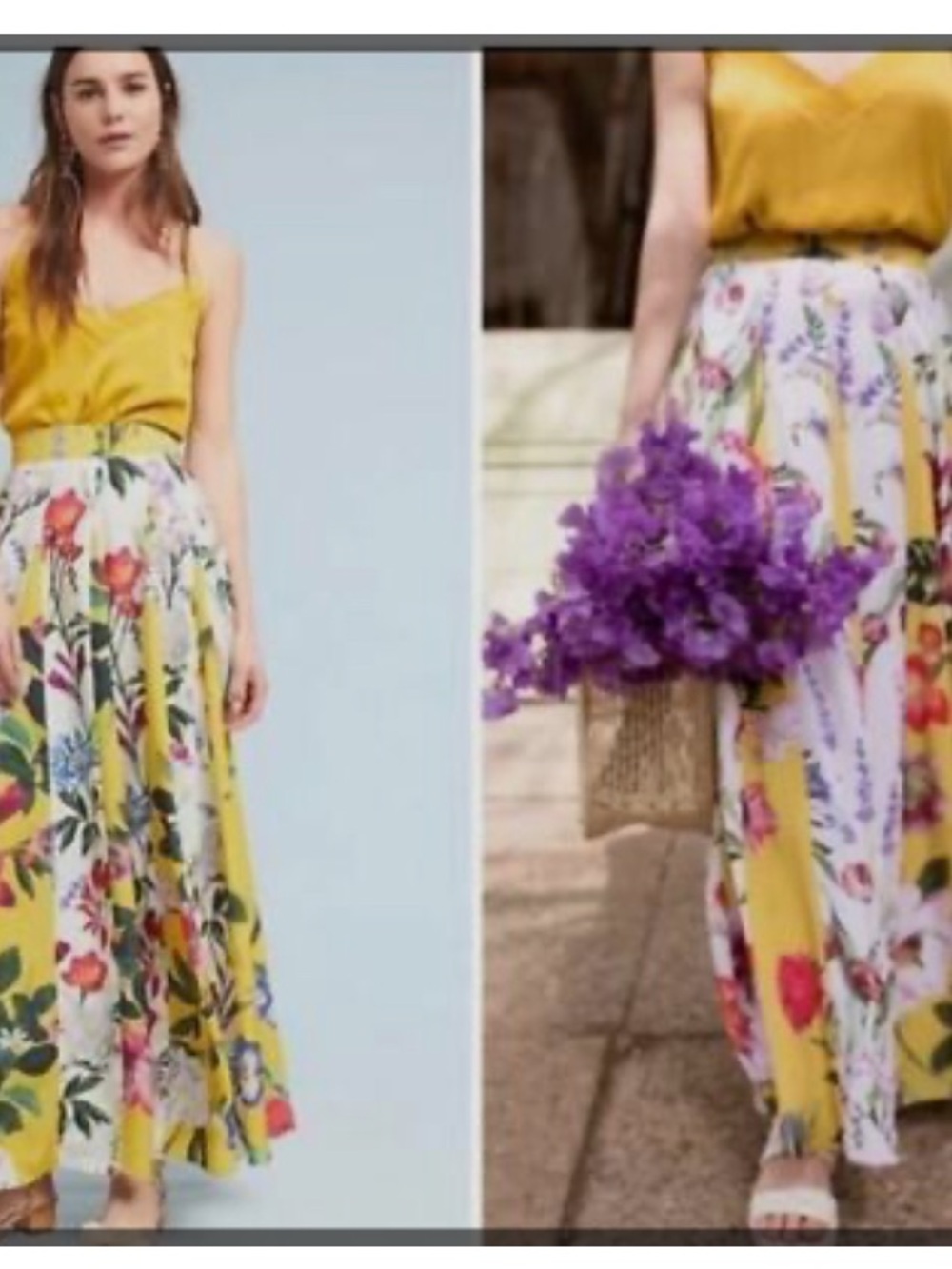 Rococo Sand Yellow Floral Maxi Skirt